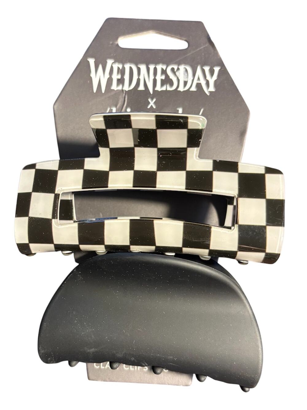 Wednesday X Kitsch Checkered Claw Clips 2pc Set NWT